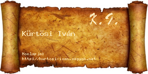 Kürtösi Iván névjegykártya